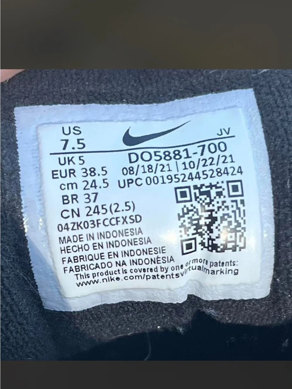 Nike women’s size